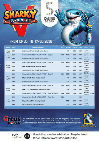 Sharky Poker Feast Casino de Spa